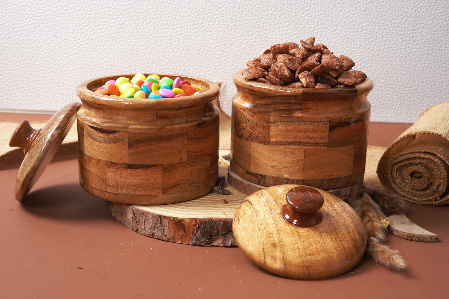 Premium Wooden Storage Jar – Elegant & Eco-Friendly Kitchen Container