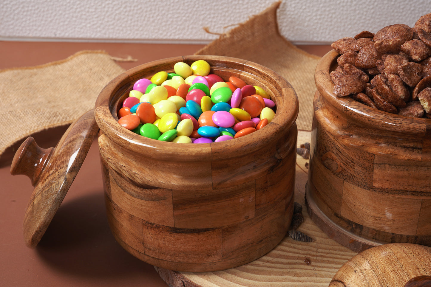 Premium Wooden Storage Jar – Elegant & Eco-Friendly Kitchen Container