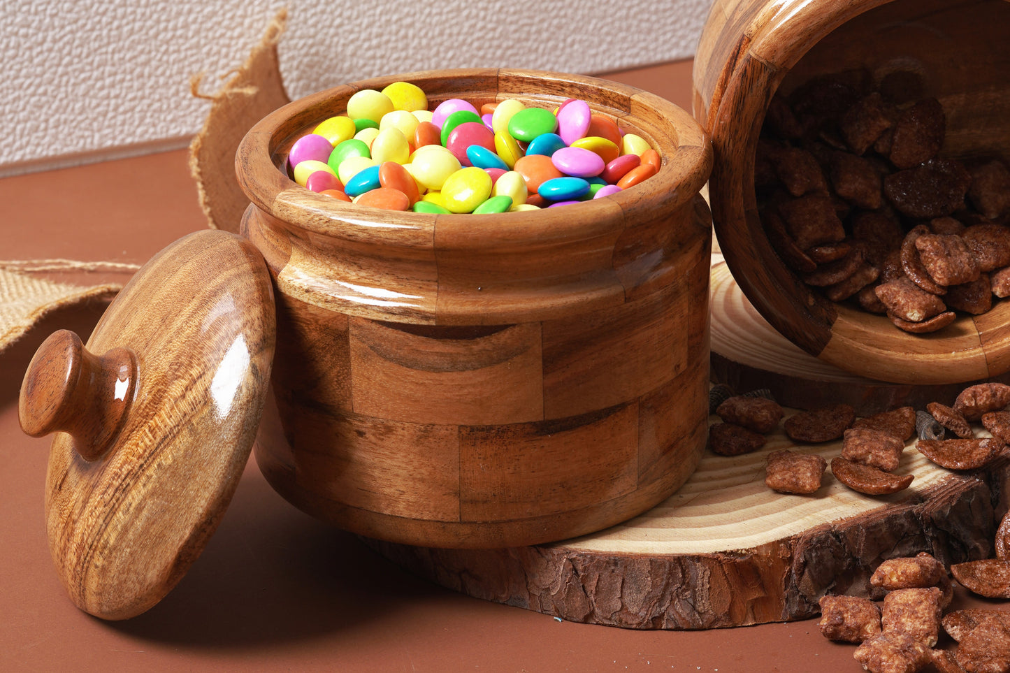 Premium Wooden Storage Jar – Elegant & Eco-Friendly Kitchen Container