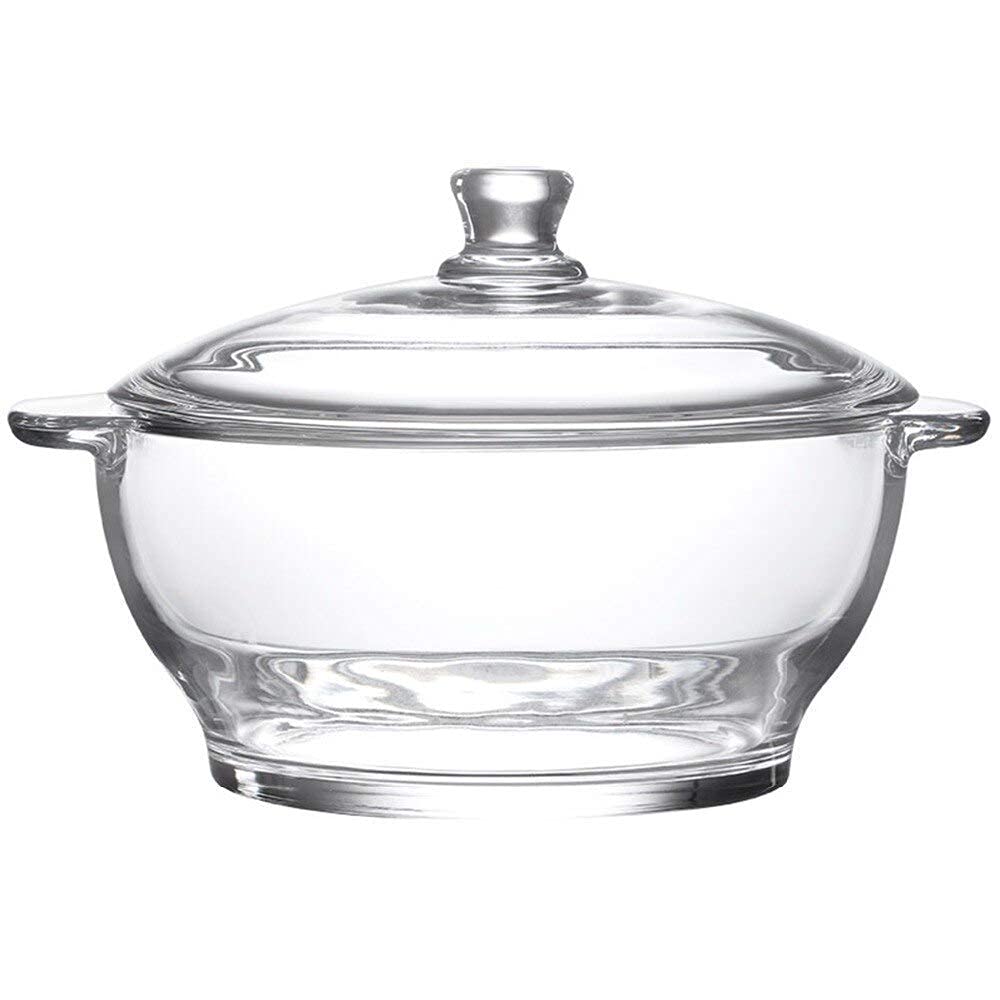 Transparent Glass Baking Dish with Cover | Clear Glass Cookware with Matching Lid