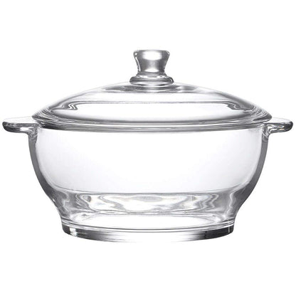 Transparent Glass Baking Dish with Cover | Clear Glass Cookware with Matching Lid