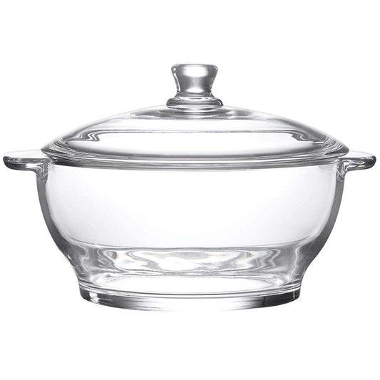 Transparent Glass Baking Dish with Cover | Clear Glass Cookware with Matching Lid