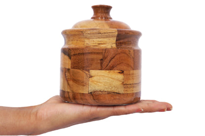 Premium Wooden Storage Jar – Elegant & Eco-Friendly Kitchen Container