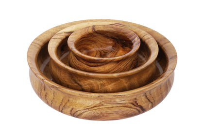 Premium Wooden Bowl Set – Elegant, Durable & Eco-Friendly Dining Essentials