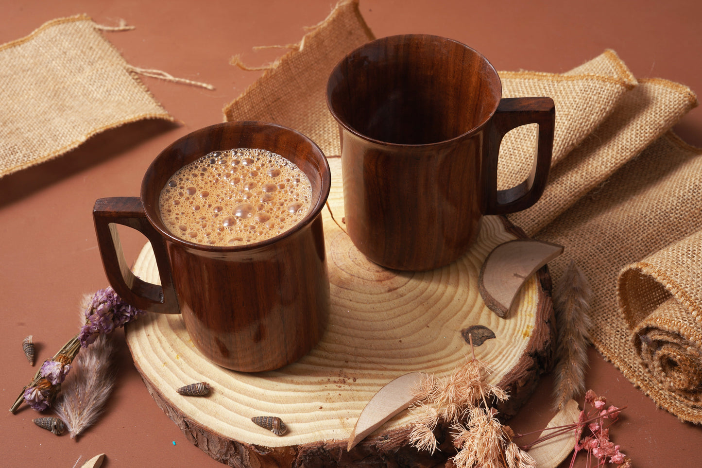 Premium Handcrafted Wooden Mugs | Elegant & Eco-Friendly Drinkware